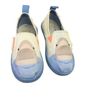 Toms Tiny Alpargata Toddler Shark Shoes Size 7